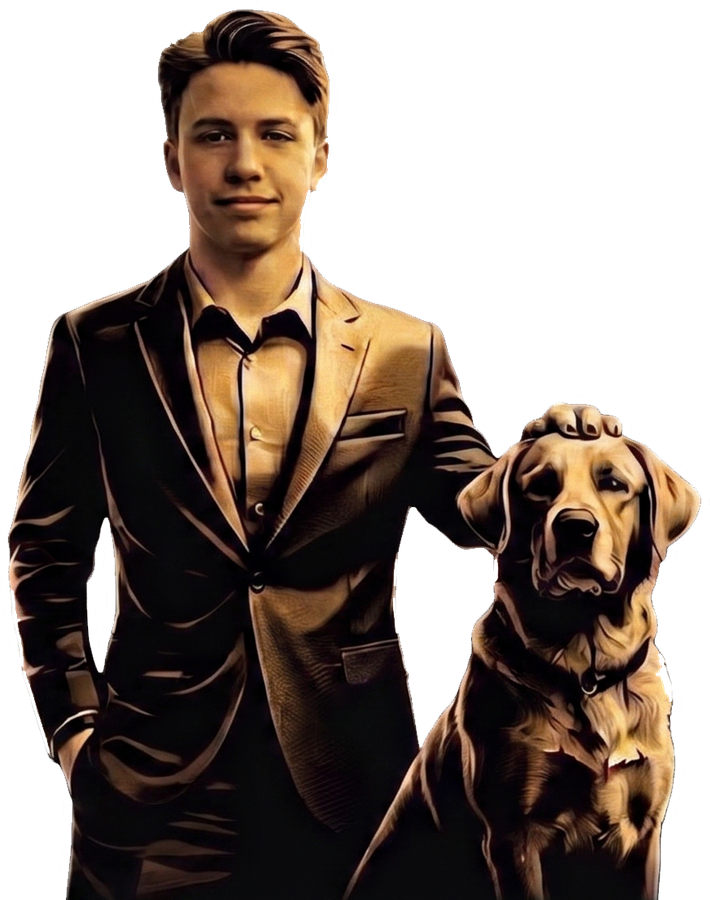 Portrett med hund